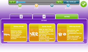 Abbildung 6: Im Shop können Sie Simoleons, Lebensstil-Punkte oder Extras wie bestimmte Bundles kaufen. Der Preisschock folgt dann an der Kasse im Play Store.