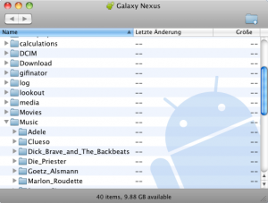 Abbildung 4: Unter Apples Mac OS X hilft Ihnen das kostenlose Tool Android File Transfer weiter.