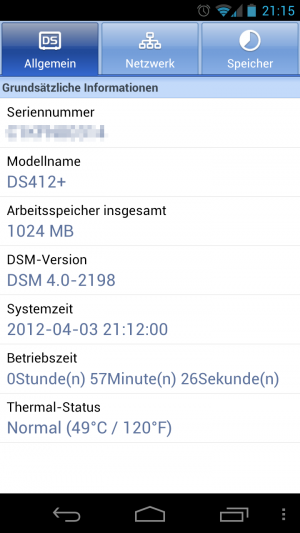 Abbildung 6: Der DS finder zeigt Ihnen den ausführlichen Status aller Ihrer im LAN vorhandenen Synology-NAS an.