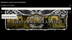 Der Download von Dark Meadow beträgt rund 530 MByte.