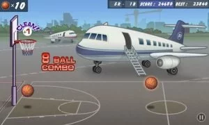 Sehen Sie dieses Flugzeug, dann sind Sie schon weit fortgeschritten - Basketball Shoot stiftet zu immer neuen Höhenflügen an.