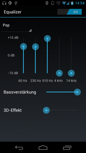 Der Equalizer funktioniert leider aktuell noch nicht.