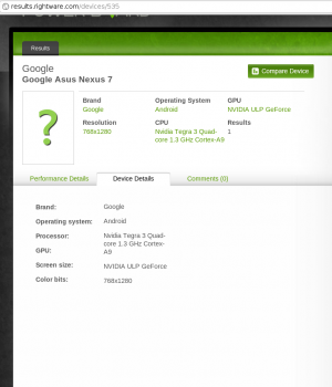 Details zu den Benchmark-Resultaten des angeblichen Nexus-7-Tablets von Google und Asus.