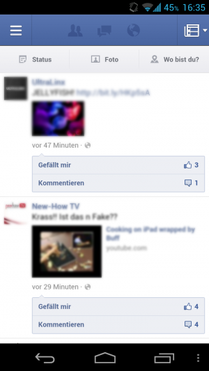 Abbildung 2: In der Timeline spielt sich das wesentliche Geschehen von Facebook ab.