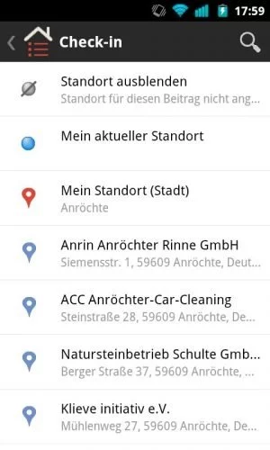 Abbildung 5: Der Check-In über Google Plus sieht ähnlich wie bei Latitude aus.