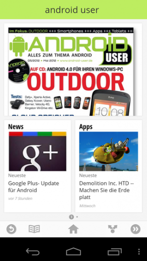 Abbildung 2: Die Android User ist natürlich auch bei Currents vertreten.