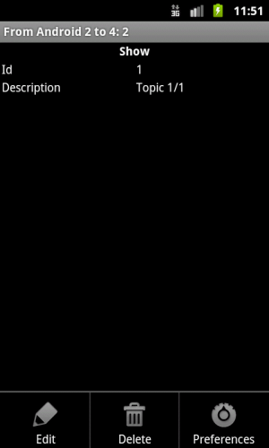 Abbildung 2: Detailseite eines Elements für Android-2-Apps.