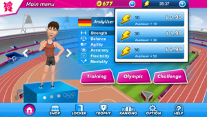 Auch Ausdauer muss gekauft werden, um das Spiel weiterzuspielen.