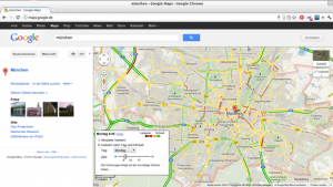 Auf Gooole Maps im Browser sieht man auch statistische Daten.