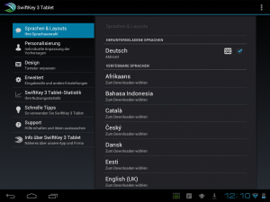 Die Tablet-Version nutzt den größeren Platz auf dem Display.