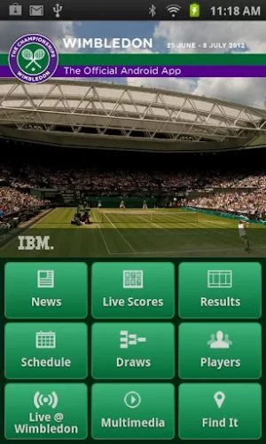 Die Wimbledon-App informiert rund um die Geschehnisse auf dem "Heiligen Rasen".