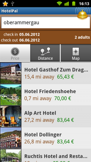 Abbildung 5: Hotel Pal steht Ihnen weltweit bei der Zimmersuche zur Seite.