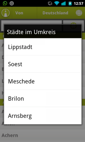 Abbildung 3: Nicht sicher, welche Stadt Ihre nächste ist? Die App findet es heraus.