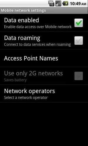 Abbildung 1: Unter Android 2.3 finden Sie die Einstellung für das Daten-Roaming unter dem Menüpunkt Mobilfunknetze.