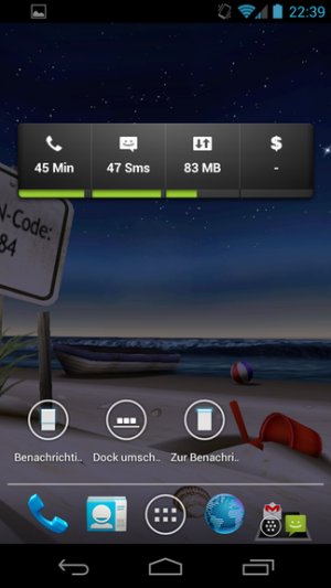 Abbildung 3: Die frei kombinierbaren Widgets sind eine der großen Stärken von Droidstats.