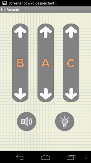 Abbildung 11: Im Layout Multi Pad können alle Motoren einzeln gesteuert werden.