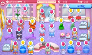 Abbildung 5: Mehr Mitarbeiter kann man sich leider nur gegen Hello Kitty Points kaufen. Diese kosten echtes Geld.