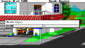 Abbildung 7: Leisure Suit Larry 2 gehört zu den Spielen, bei denen man dem Protagonisten Anweisungen über eingetippte Befehle erteilt.