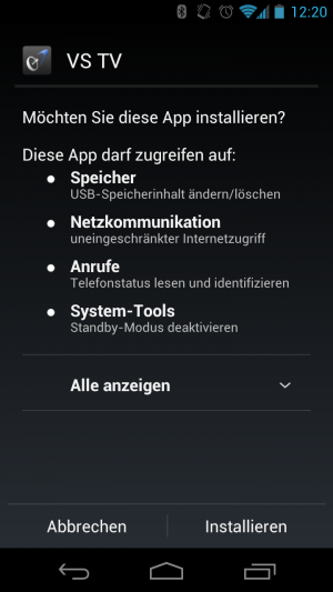 Abbildung 3: Prüfen Sie die angeforderten Rechte sehr genau, schließlich könnten Sie sich auch Malware einfangen.
