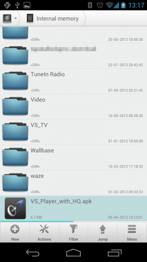 Abbildung 5: Im Solid Explorer suchen Sie dann die hochgelandene Datei und installieren Sie mit einem Fingertip.