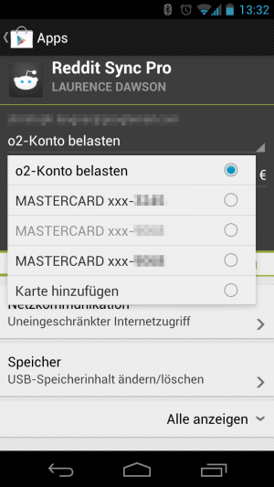Abbildung 1: Als Zahlungsmethode können Sie seit nun auch Ihr Mobilfunk-Konto auswählen.