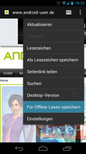 Abbildung 6: Als Offline-Version gesicherte Seiten lesen Sie später auch ohne laufende Netzwerkverbindung.