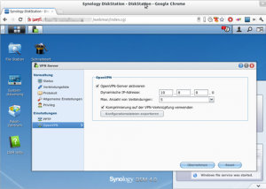 Abbildung 2: Die DSM-Firmware der Synology DiskStation beherrscht den Umgang mit OpenVPN.