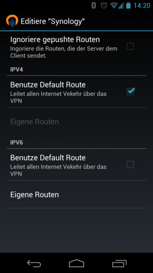 Abbildung 7: Ist das VPN als Default-Route gesetzt, dann wird jeglicher Traffic über das VPN geleitet.