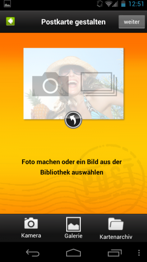 Abbildung 8: Kartensender gibt sich in einem lockeren orangenen Layout.