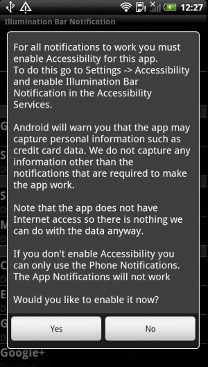 Die App klinkt sich über die Eingabehilfen in das System ein.