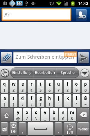 Abbildung 3: Die TouchPal-Tastatur ist ein guter Helfer bei allen Schreibarbeiten.