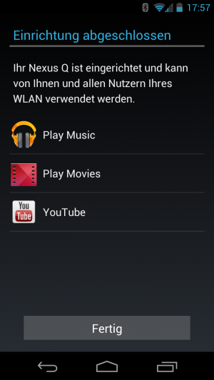 Abbildung 5: Aktuell spielen nur Play Music, Play Movies und die YouTube-App mit dem Q zusammen.