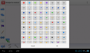 Abbildung 3: Die App ermöglicht das Zuweisen von Icons zu den Themen.