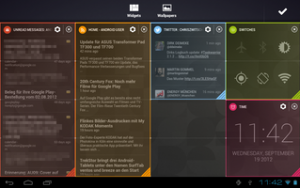 Die Widgets des Launchers platzieren Sie nach Ihrem Gefallen auf dem Desktop.