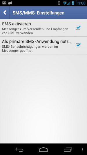 Die SMS-Funktion kann auf einer Reihe von Androiden aktiviert werden.