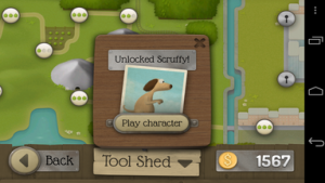 Abbildung 2: Nach den ersten 13 Leveln gibt es den Hund Scruffy als Bonusprämie.