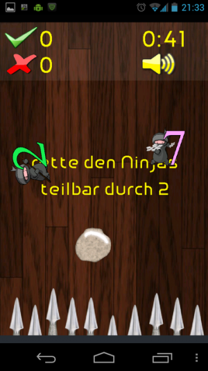 Abbildung 11: Zahlenspaß auf kreative Weise: Der Spieler muss Ninjas retten.