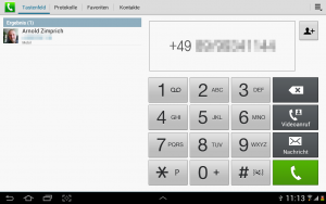 Abbildung 11: Trotz UMTS-Antenne besitzen die meisten Tablets keine Telefonie-Funktion, beim Note ist diese jedoch vorhanden.