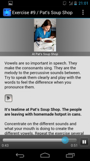 Abbildung 4: Die englische Version der App ist vom Aufbau her identisch.