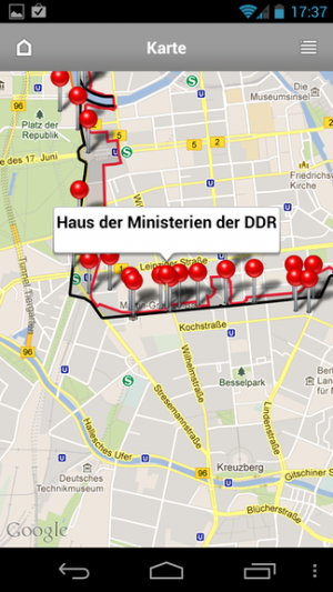 Die Karte führt Sie zu den wichtigsten Schauplätzen. Auch hier gibt es sehr viele Infos per Fingertip.