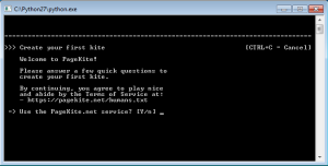 Abbildung 8: Unter Windows oder Linux starten Sie PageKite aus einem Terminalfenster heraus.