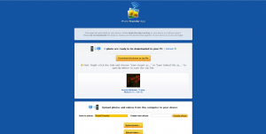 Abbildung 5: Die von Photo Transfer bereitgestellte Webseite im Browser.