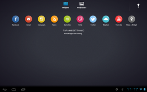 Abbildung 3: Die Auswahl an Widgets ist aktuell noch sehr dünn, weitere Widgets sollen aber noch folgen.