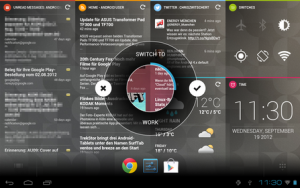 Abbildung 7: Chameleon wechselt nach dem Einloggen ins Firmen-WLAN automatisch auf den Arbeits-Homescreen.