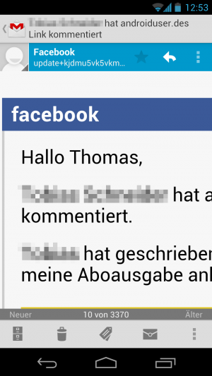Abbildung 5: Das neue GMail hat nun auch endlich das Vergrößern von Texten gelernt.