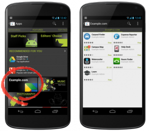 Ihre Firmen-Apps lassen sich direkt über den Play Store installieren.