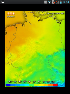 Temperaturanzeige und...
