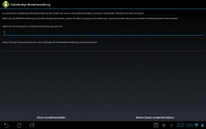 Abbildung 3: Während des Root-Vorgangs müssen Sie auf dem Android-Gerät den Wiederherstellungsantrag akzeptieren.