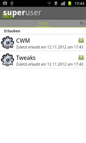 Abbildung 5: Sie regelt den Zugriff von Apps auf Funktionen, die erweiterte Root-Rechte benötigen.