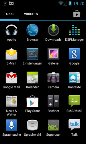 Abbildung 8: Die Google Apps wie Gmail oder der wichtige Play Store müssen nachgerüstet werden.